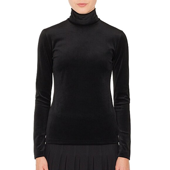 Akris Punto Velvet Long Sleeve Turtleneck Sz 4 - Picture 1 of 10